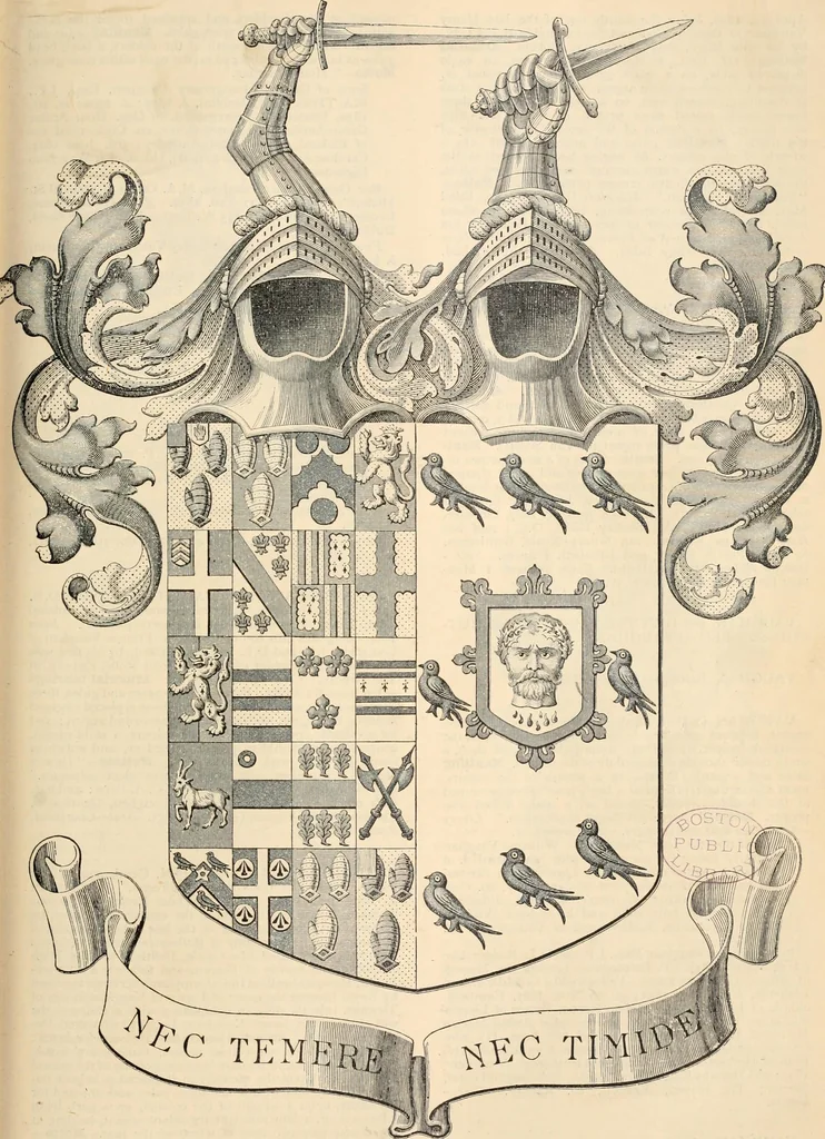 An illustration from Armorial families : a directory of gentlemen of coat-armour, 1905, leaf 1500