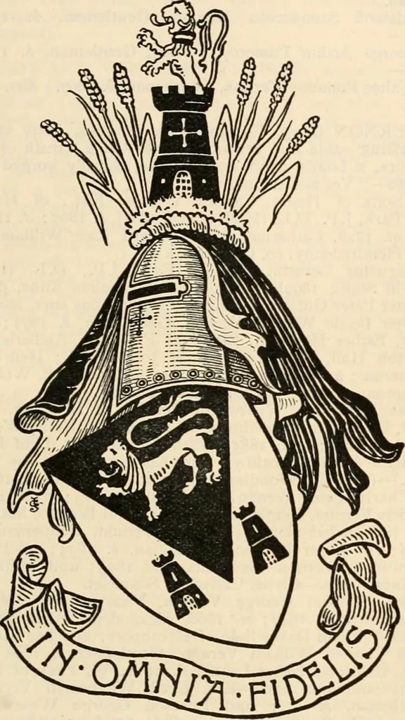 An illustration from Armorial families : a directory of gentlemen of coat-armour, 1905, leaf 1504