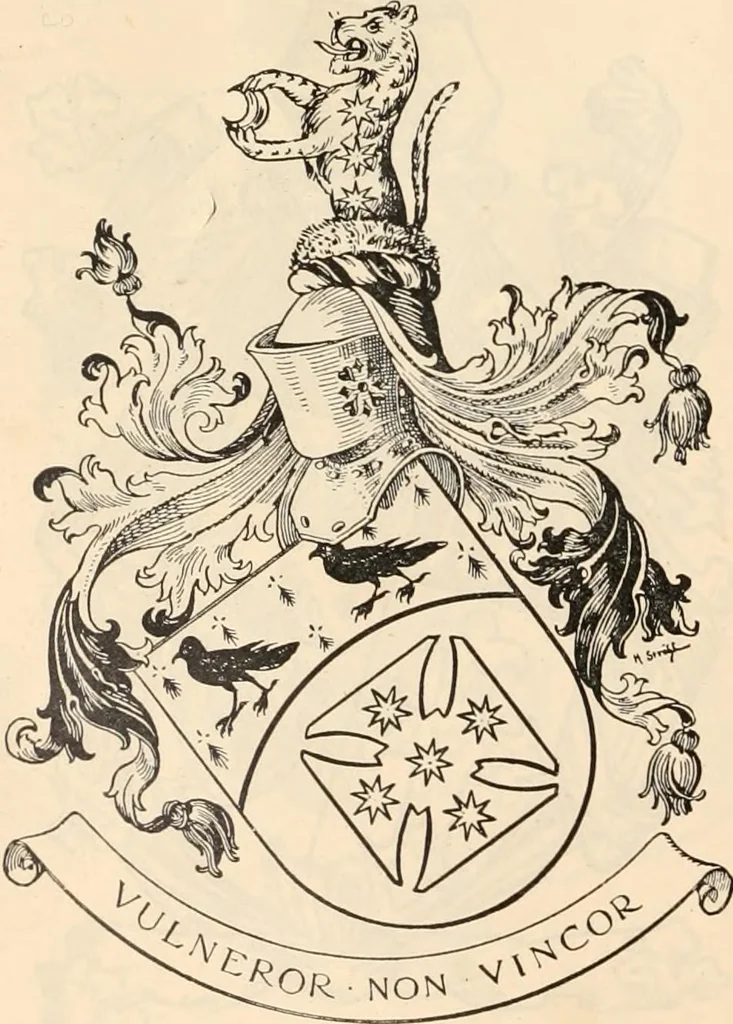 An illustration from Armorial families : a directory of gentlemen of coat-armour, 1905, leaf 1509