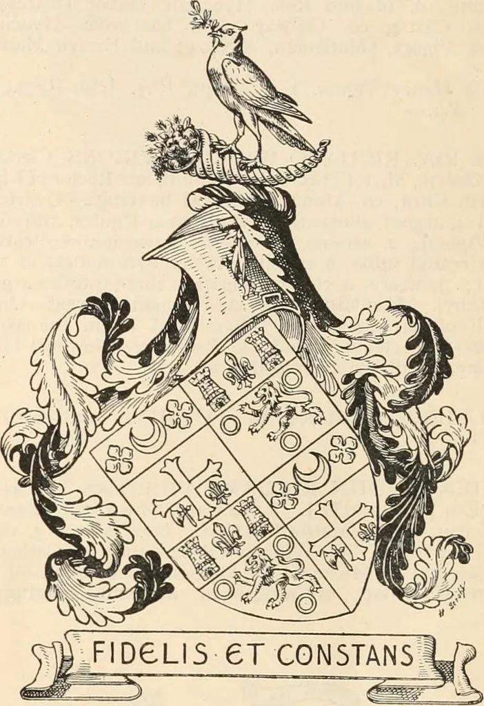 An illustration from Armorial families : a directory of gentlemen of coat-armour, 1905, leaf 1510