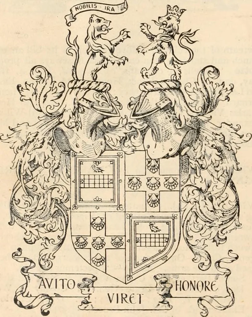An illustration from Armorial families : a directory of gentlemen of coat-armour, 1905, leaf 1511
