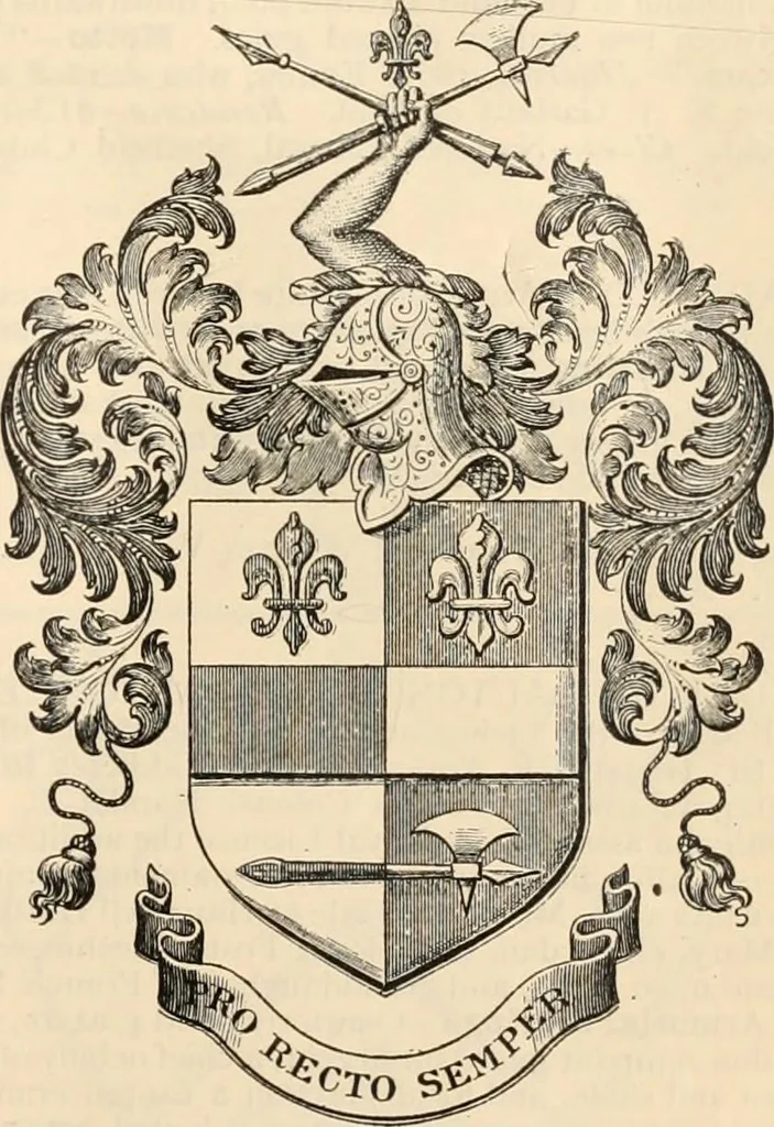 An illustration from Armorial families : a directory of gentlemen of coat-armour, 1905, leaf 1516