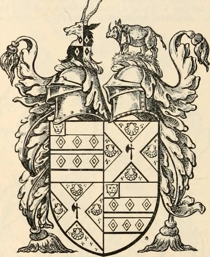 An illustration from Armorial families : a directory of gentlemen of coat-armour, 1905, leaf 1517