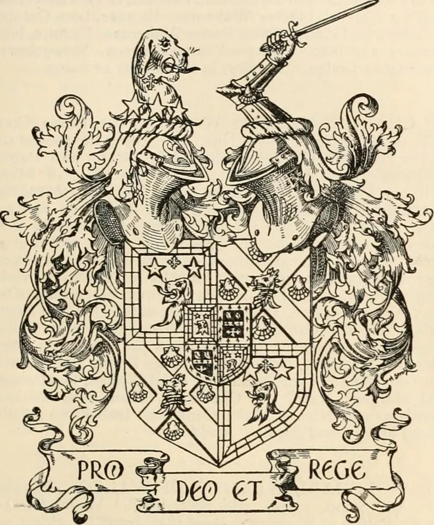 An illustration from Armorial families : a directory of gentlemen of coat-armour, 1905, leaf 1518