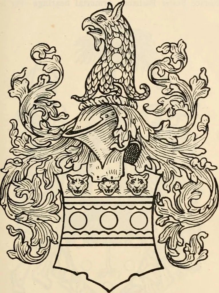 An illustration from Armorial families : a directory of gentlemen of coat-armour, 1905, leaf 152