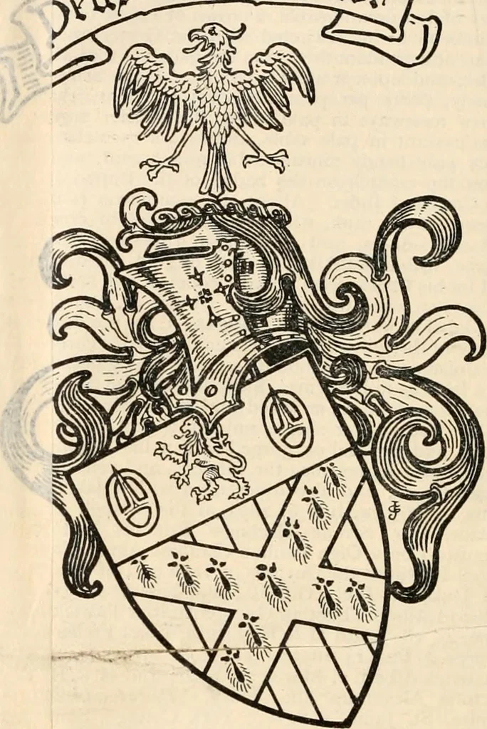 An illustration from Armorial families : a directory of gentlemen of coat-armour, 1905, leaf 1521