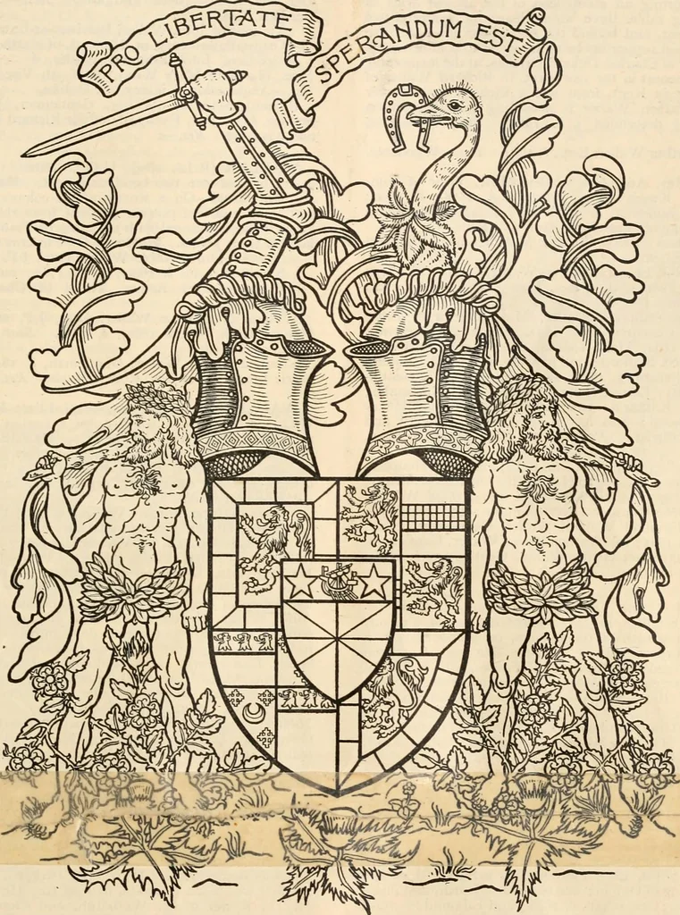 An illustration from Armorial families : a directory of gentlemen of coat-armour, 1905, leaf 1524