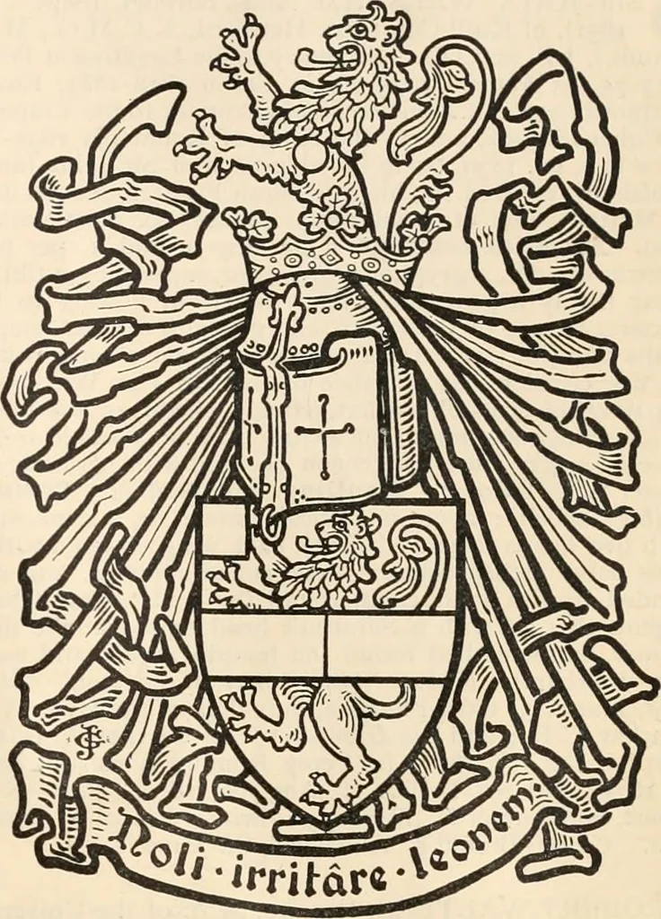 An illustration from Armorial families : a directory of gentlemen of coat-armour, 1905, leaf 1528