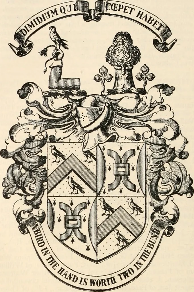 An illustration from Armorial families : a directory of gentlemen of coat-armour, 1905, leaf 1529
