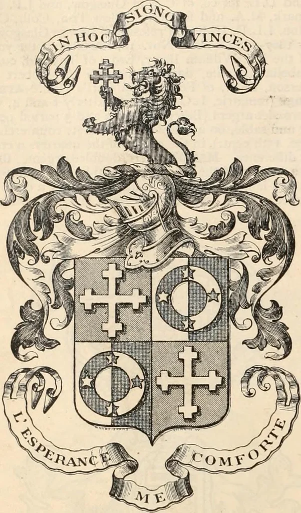 An illustration from Armorial families : a directory of gentlemen of coat-armour, 1905, leaf 153