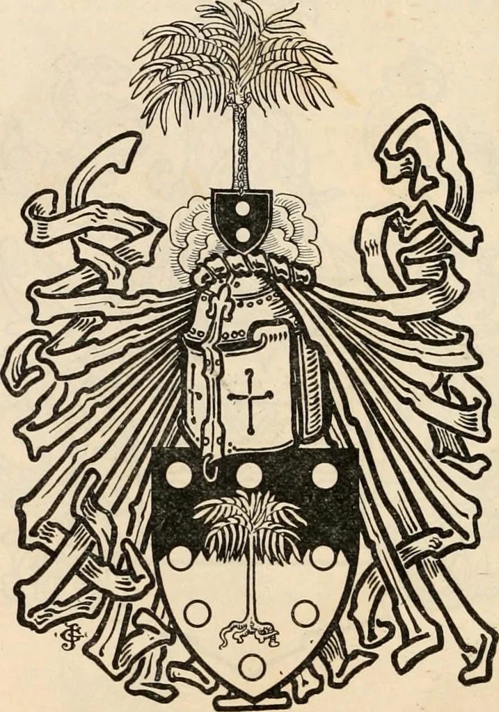 An illustration from Armorial families : a directory of gentlemen of coat-armour, 1905, leaf 153