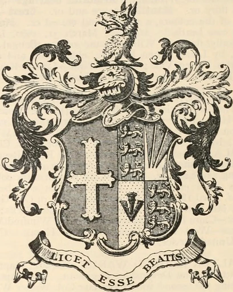 An illustration from Armorial families : a directory of gentlemen of coat-armour, 1905, leaf 1532