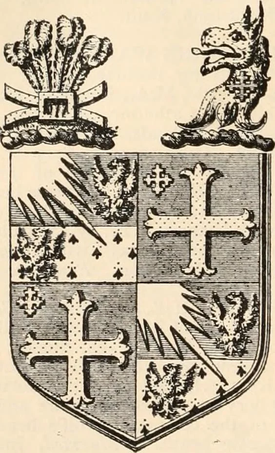 An illustration from Armorial families : a directory of gentlemen of coat-armour, 1905, leaf 1533