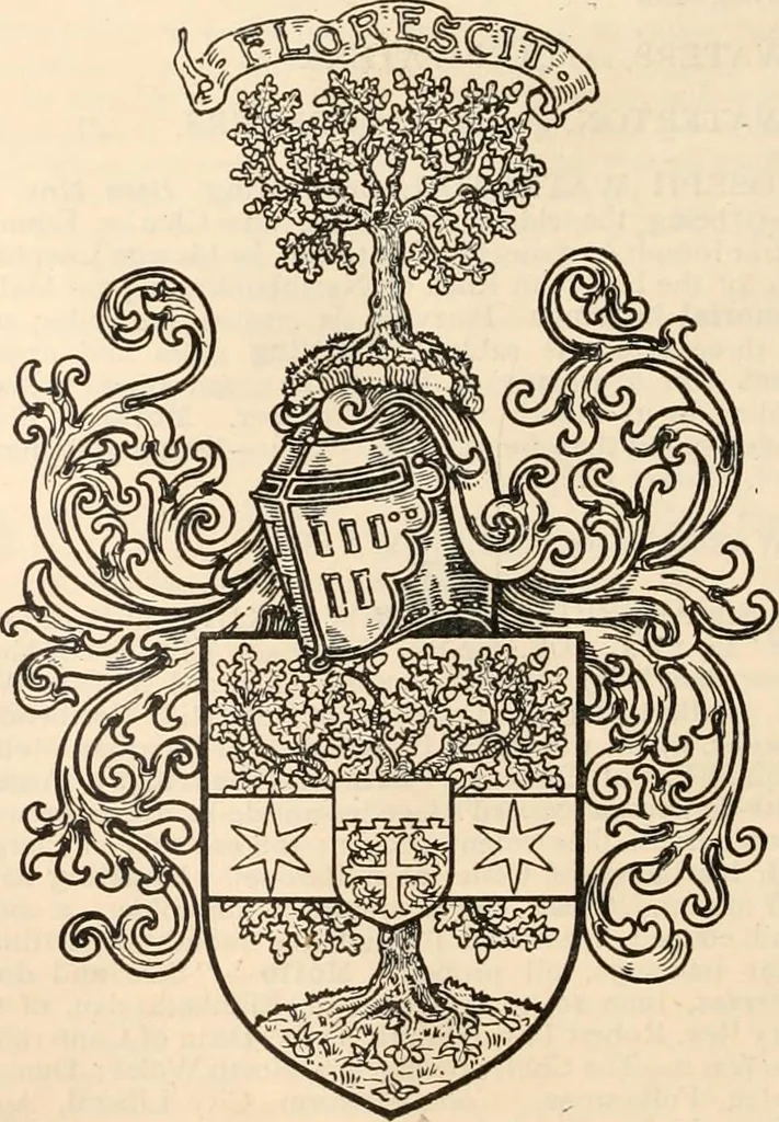 An illustration from Armorial families : a directory of gentlemen of coat-armour, 1905, leaf 1539
