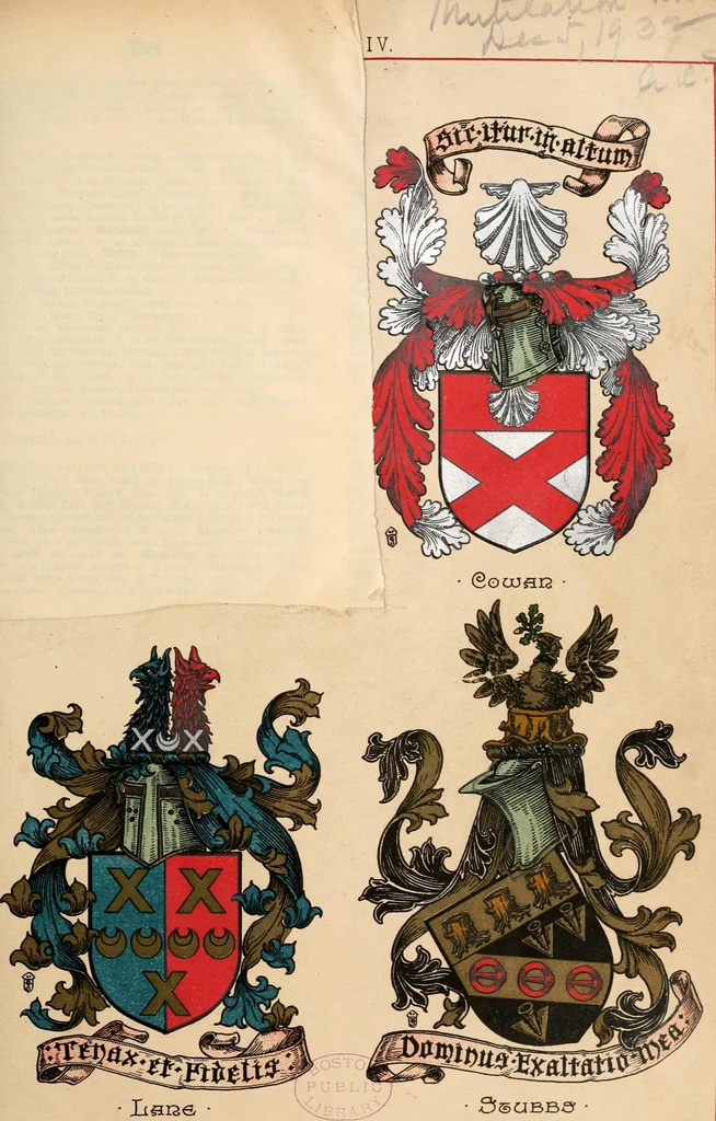 An illustration from Armorial families : a directory of gentlemen of coat-armour, 1905, leaf 154