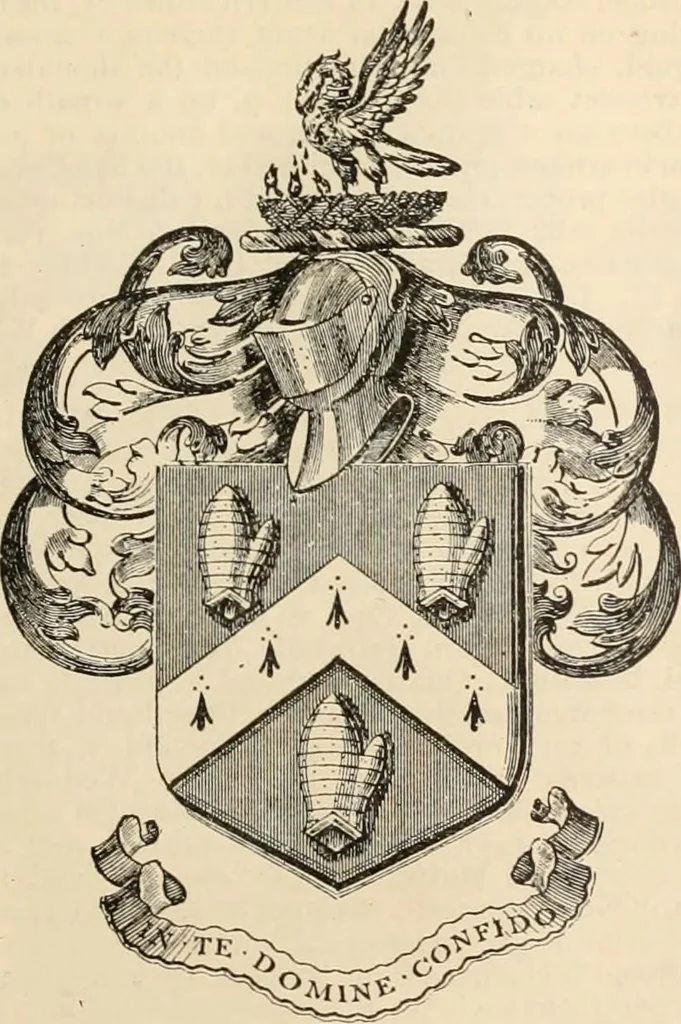 An illustration from Armorial families : a directory of gentlemen of coat-armour, 1905, leaf 1544