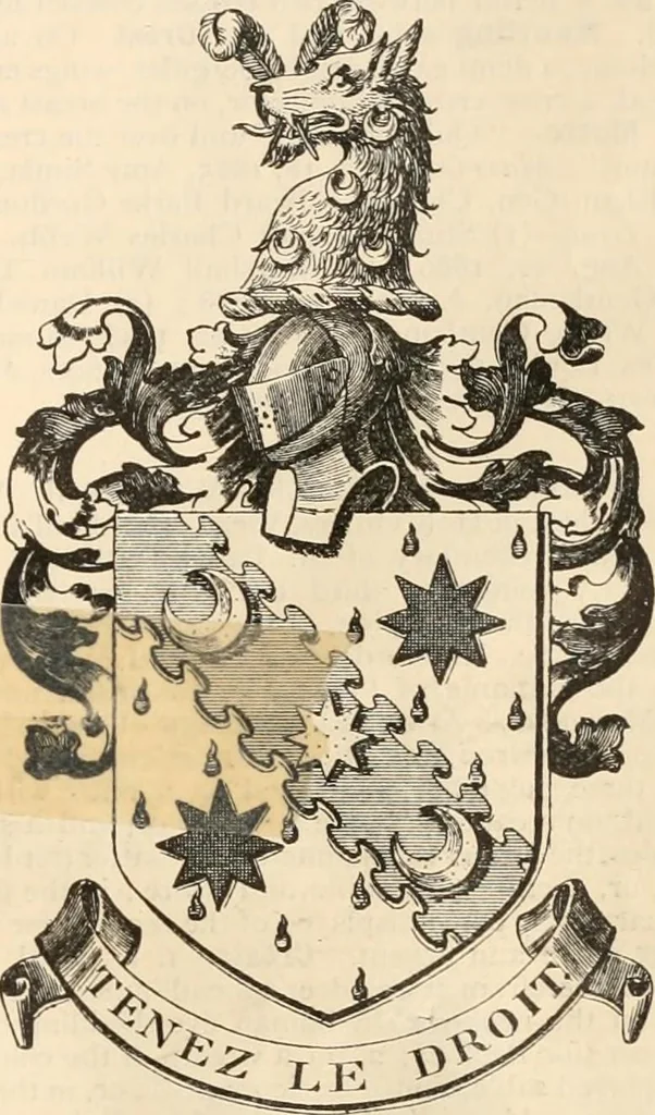 An illustration from Armorial families : a directory of gentlemen of coat-armour, 1905, leaf 1544