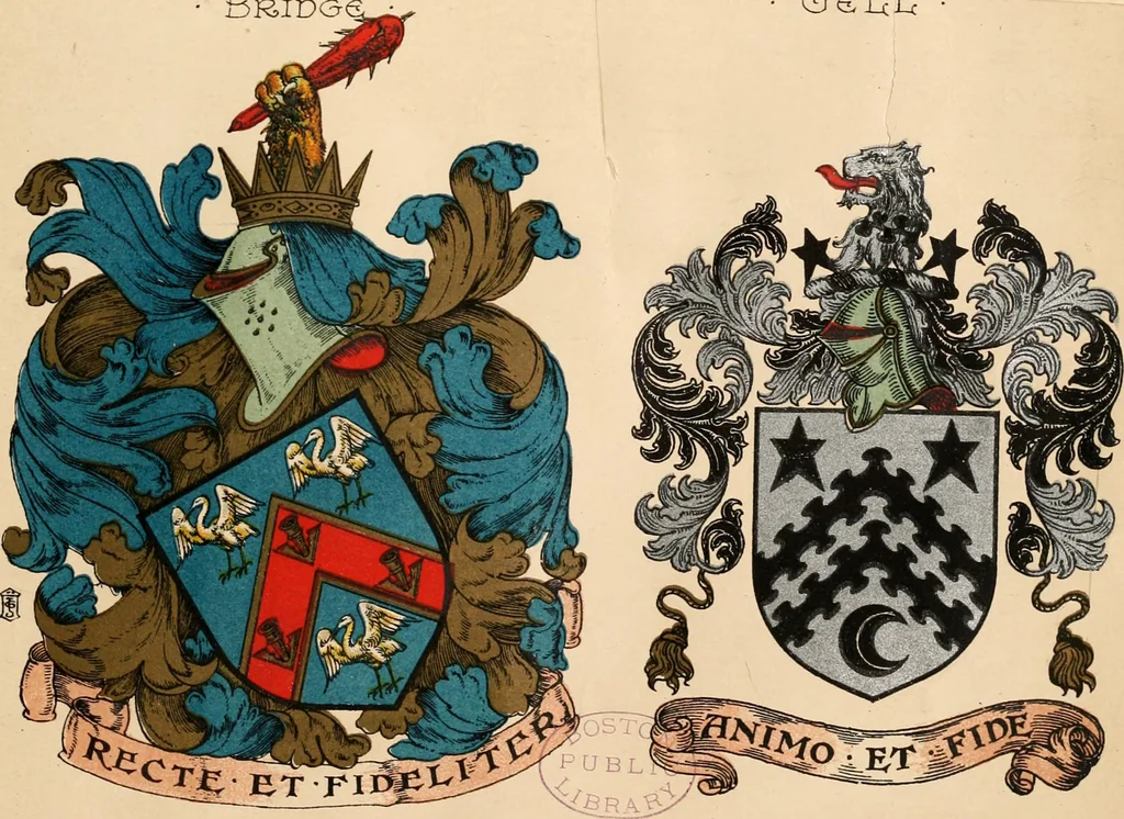 An illustration from Armorial families : a directory of gentlemen of coat-armour, 1905, leaf 1546