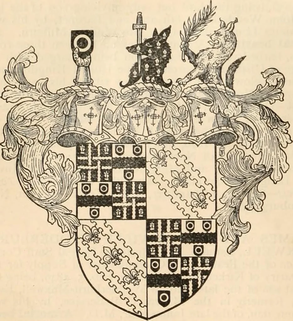An illustration from Armorial families : a directory of gentlemen of coat-armour, 1905, leaf 1549