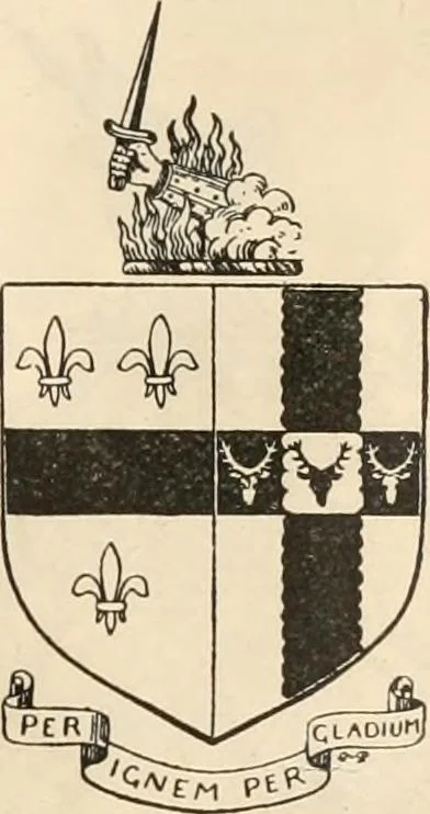 An illustration from Armorial families : a directory of gentlemen of coat-armour, 1905, leaf 1550