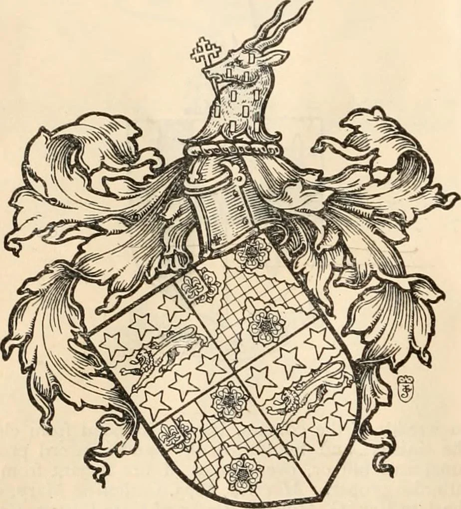 An illustration from Armorial families : a directory of gentlemen of coat-armour, 1905, leaf 1551