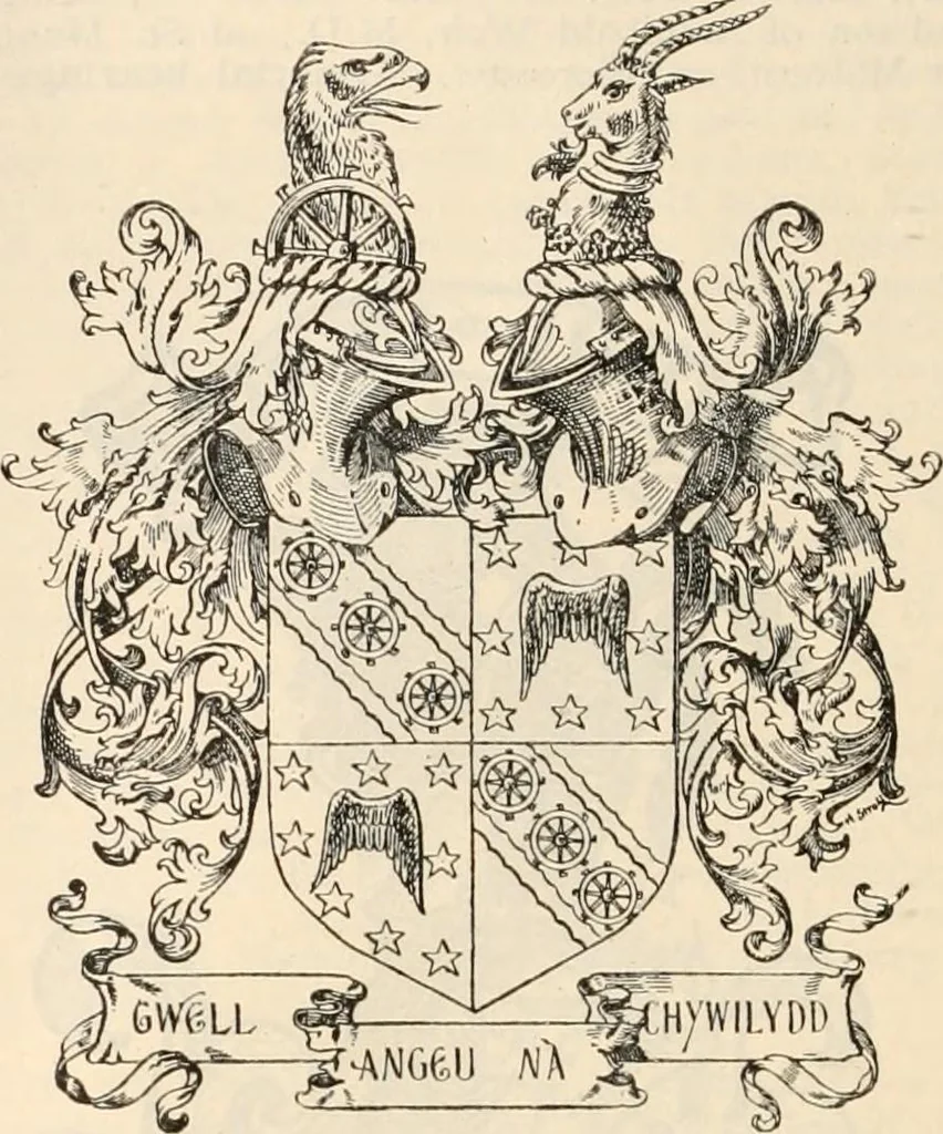 An illustration from Armorial families : a directory of gentlemen of coat-armour, 1905, leaf 1551