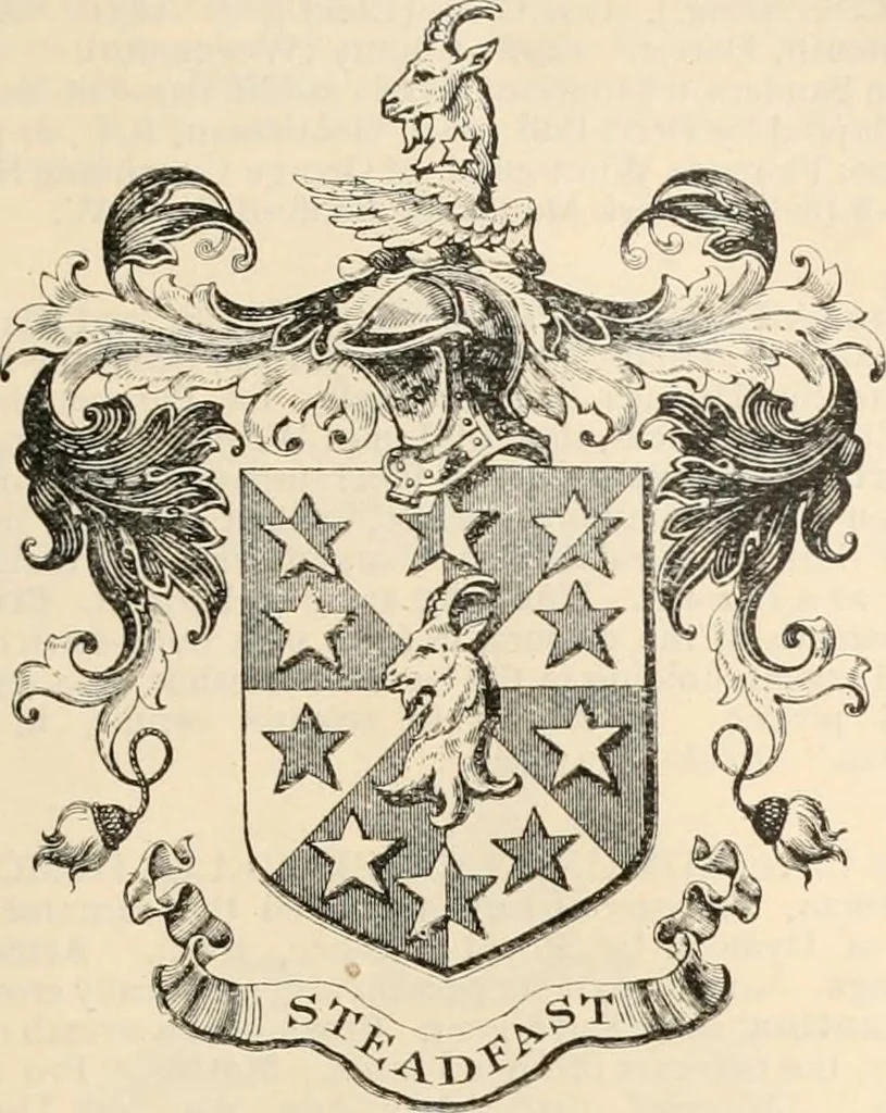 An illustration from Armorial families : a directory of gentlemen of coat-armour, 1905, leaf 1552