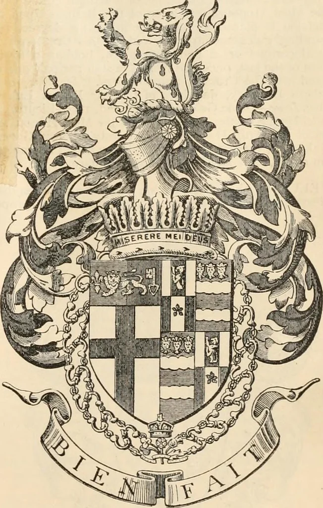 An illustration from Armorial families : a directory of gentlemen of coat-armour, 1905, leaf 1552