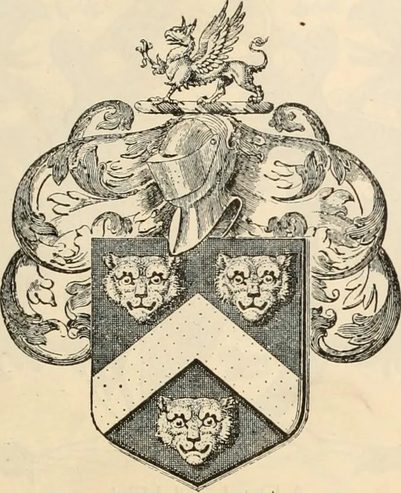 An illustration from Armorial families : a directory of gentlemen of coat-armour, 1905, leaf 1554