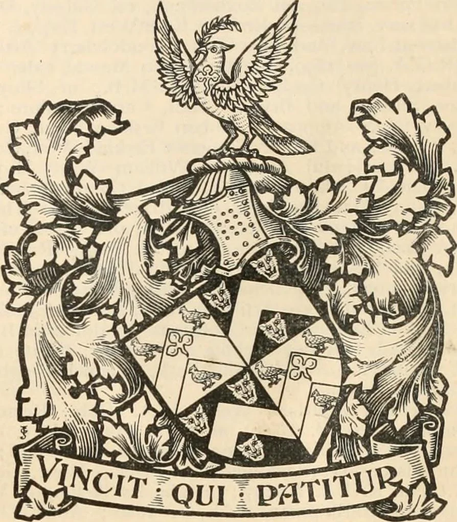 An illustration from Armorial families : a directory of gentlemen of coat-armour, 1905, leaf 1554
