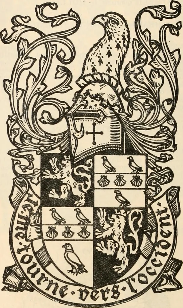 An illustration from Armorial families : a directory of gentlemen of coat-armour, 1905, leaf 1557
