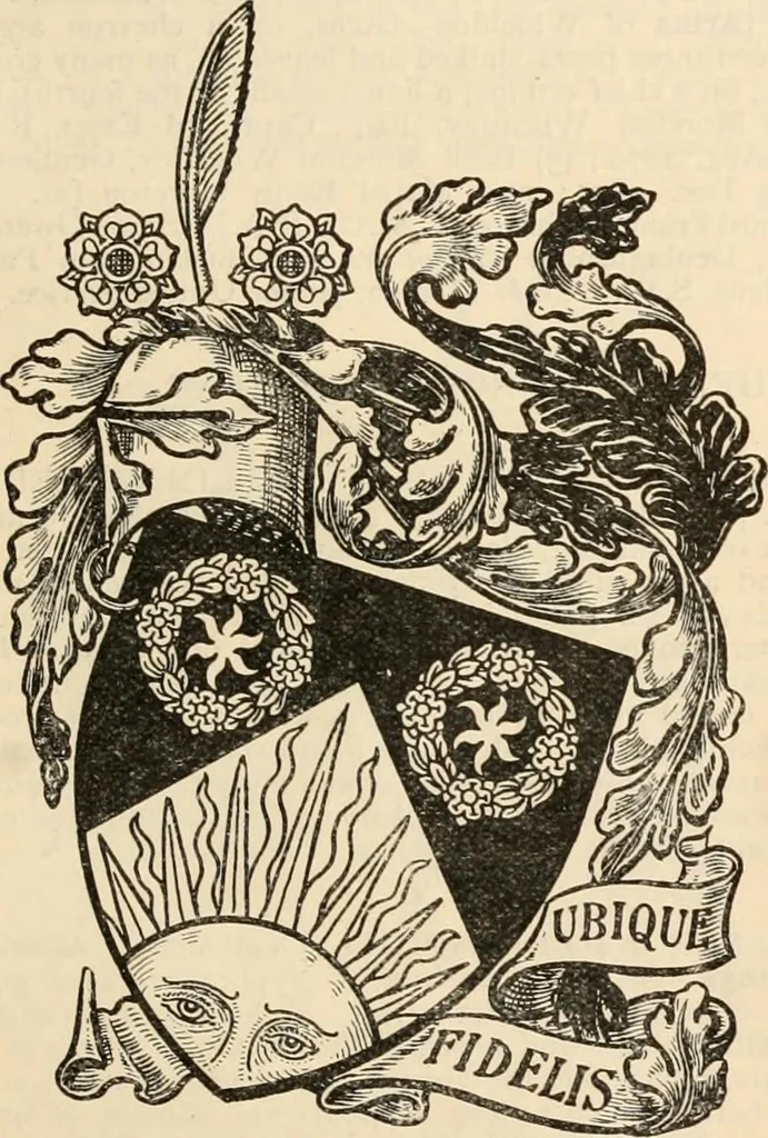 An illustration from Armorial families : a directory of gentlemen of coat-armour, 1905, leaf 1558