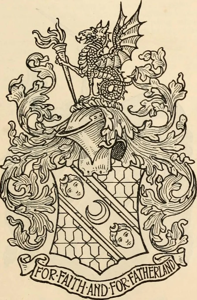 An illustration from Armorial families : a directory of gentlemen of coat-armour, 1905, leaf 1560