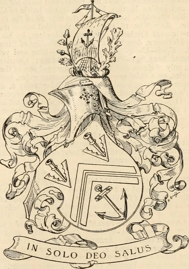 An illustration from Armorial families : a directory of gentlemen of coat-armour, 1905, leaf 1560