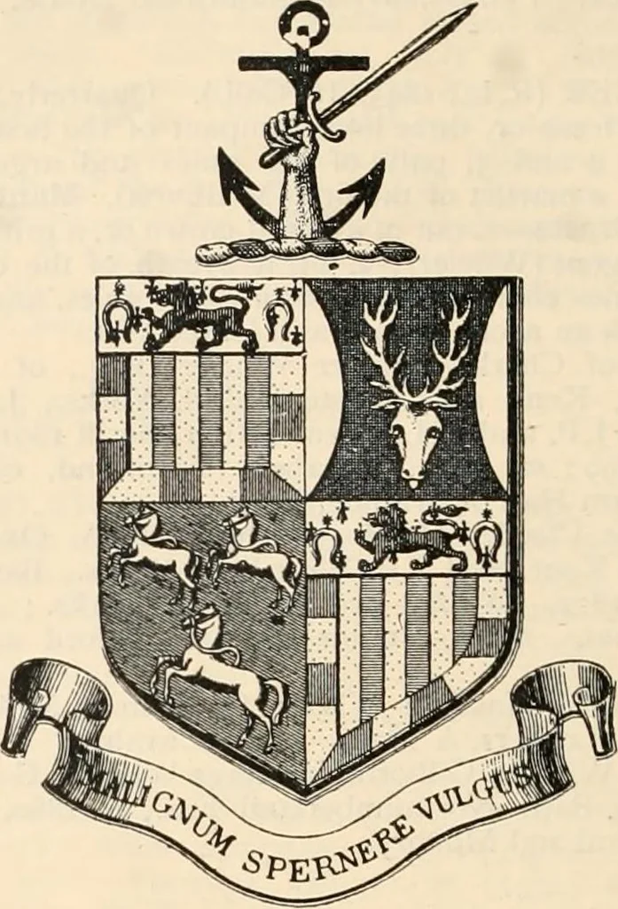 An illustration from Armorial families : a directory of gentlemen of coat-armour, 1905, leaf 1561