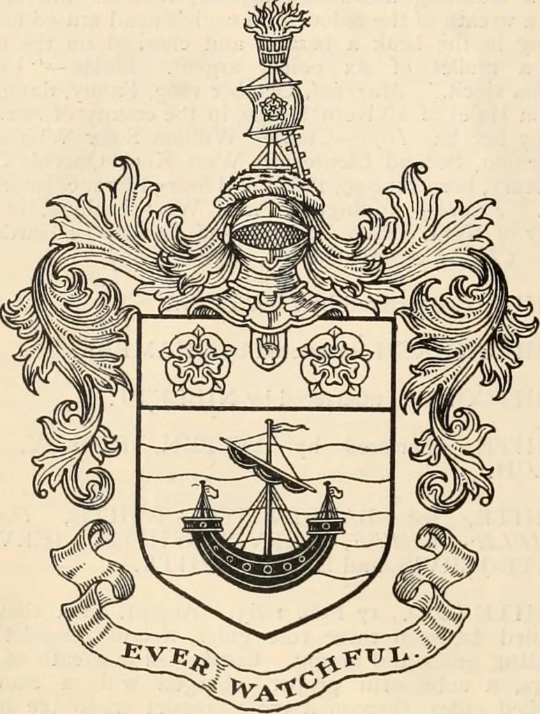 An illustration from Armorial families : a directory of gentlemen of coat-armour, 1905, leaf 1563