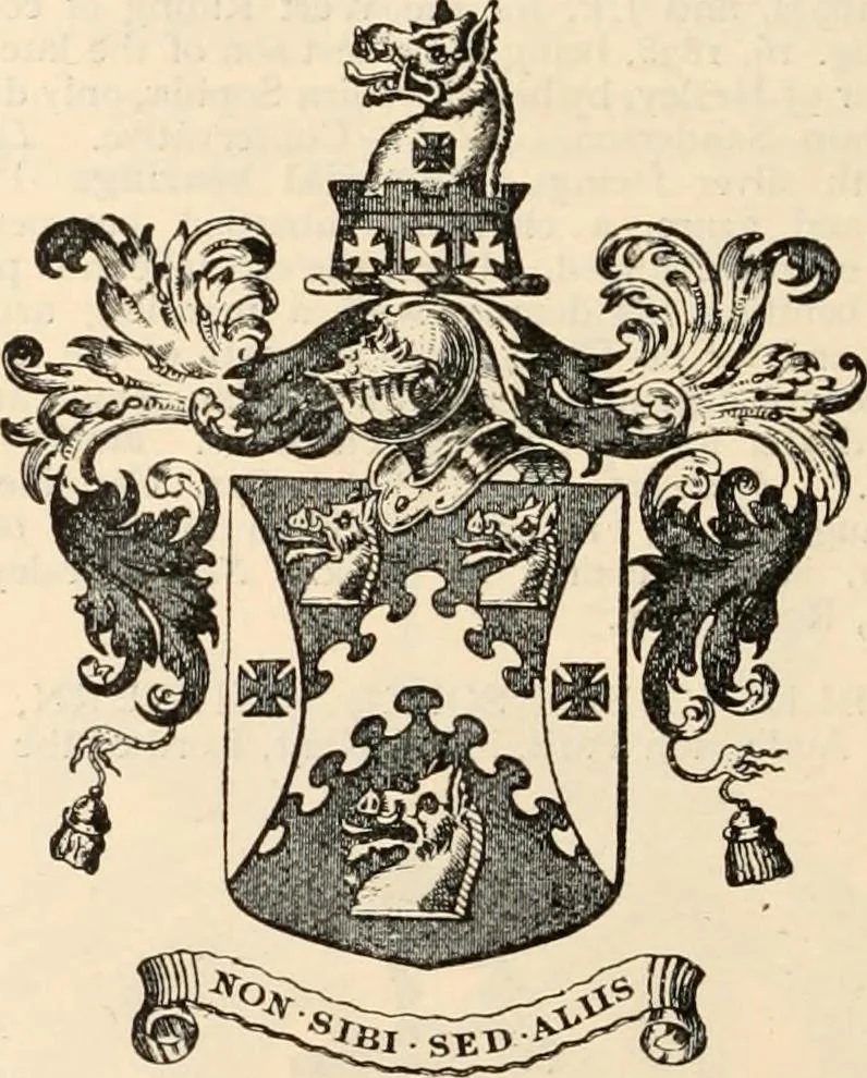 An illustration from Armorial families : a directory of gentlemen of coat-armour, 1905, leaf 1563