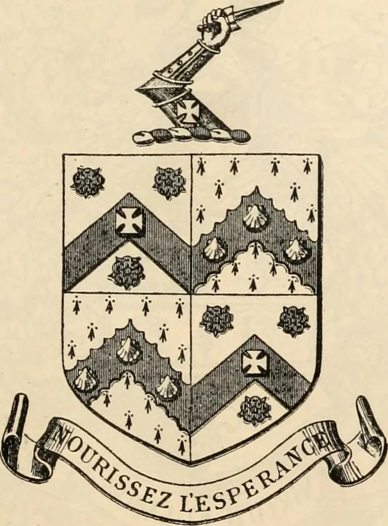 An illustration from Armorial families : a directory of gentlemen of coat-armour, 1905, leaf 1564