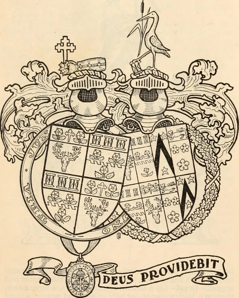 An illustration from Armorial families : a directory of gentlemen of coat-armour, 1905, leaf 1565