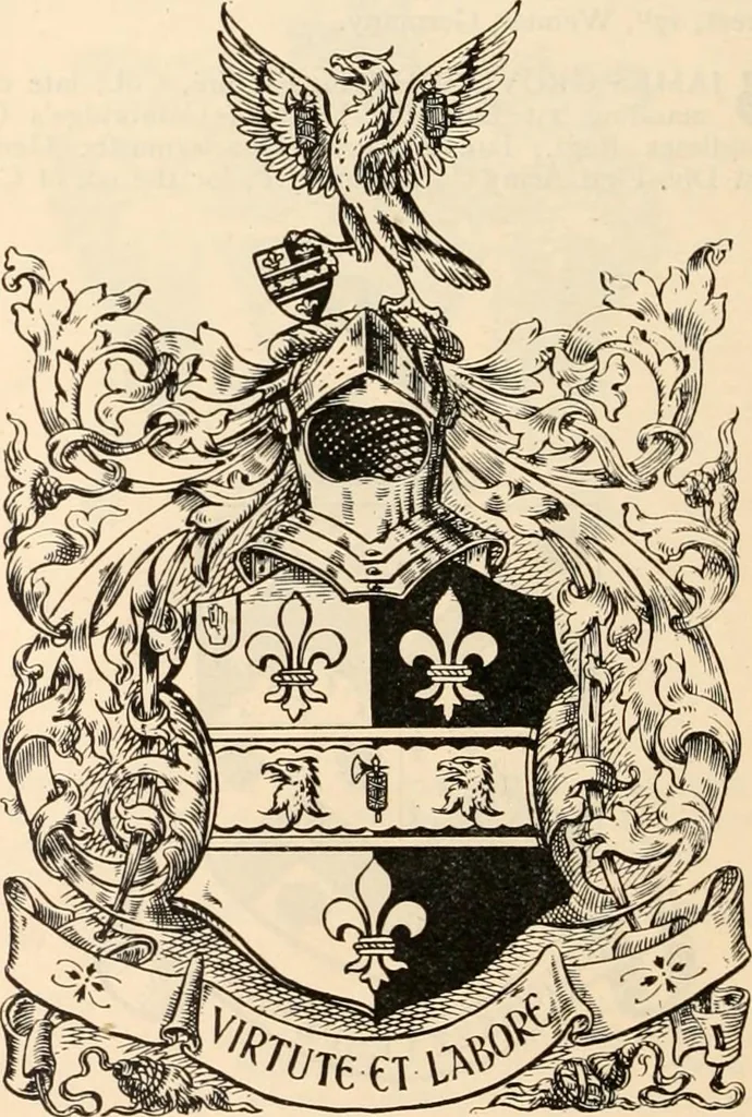 An illustration from Armorial families : a directory of gentlemen of coat-armour, 1905, leaf 1565