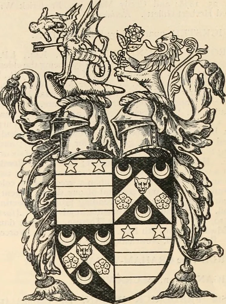An illustration from Armorial families : a directory of gentlemen of coat-armour, 1905, leaf 1568