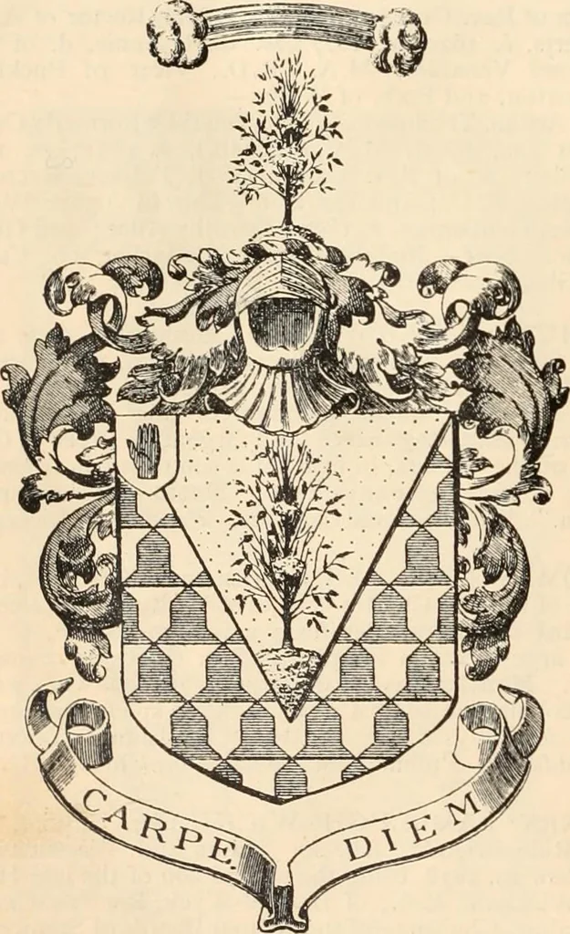 An illustration from Armorial families : a directory of gentlemen of coat-armour, 1905, leaf 1569