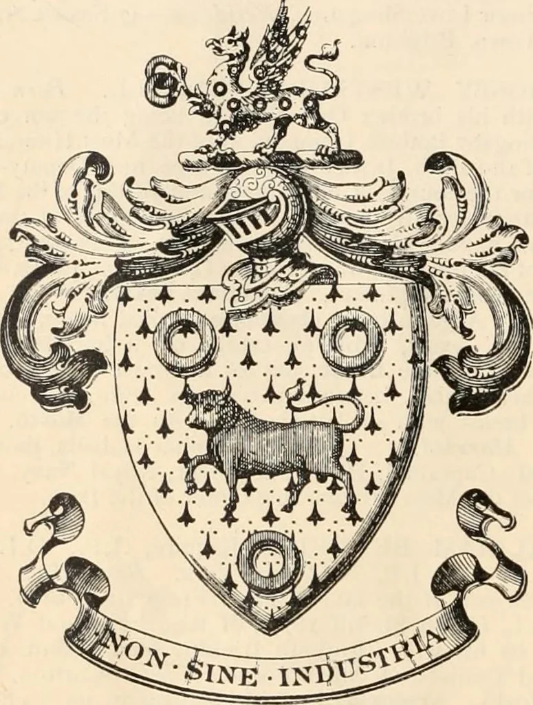 An illustration from Armorial families : a directory of gentlemen of coat-armour, 1905, leaf 157