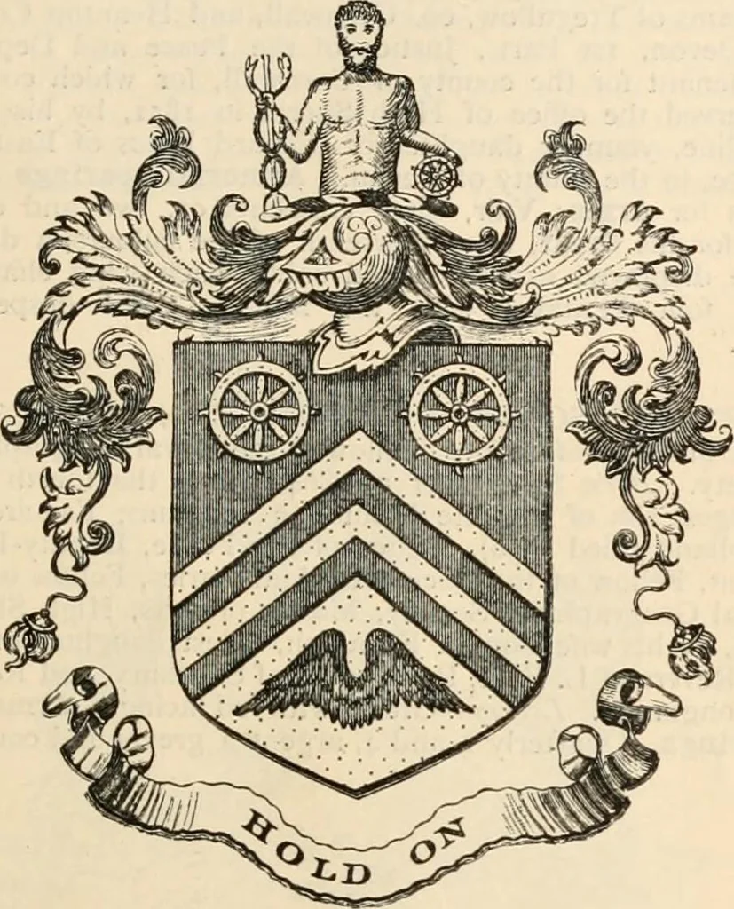 An illustration from Armorial families : a directory of gentlemen of coat-armour, 1905, leaf 1572