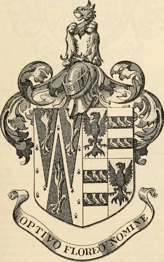 An illustration from Armorial families : a directory of gentlemen of coat-armour, 1905, leaf 1578
