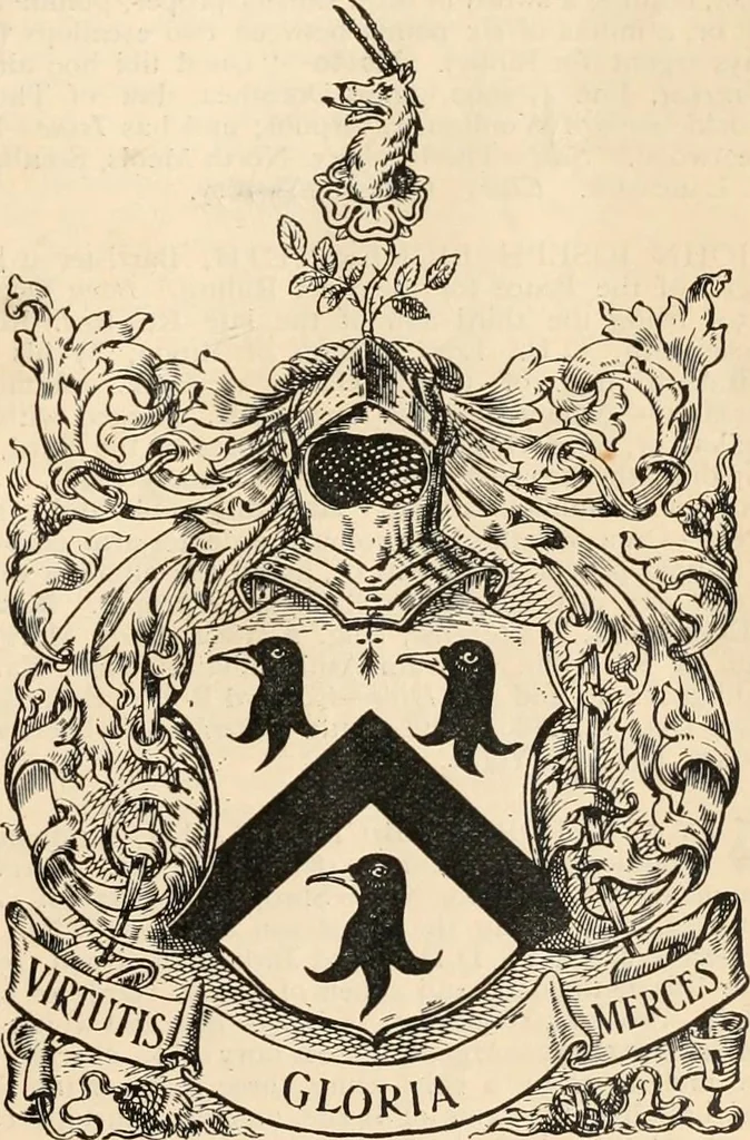 An illustration from Armorial families : a directory of gentlemen of coat-armour, 1905, leaf 158