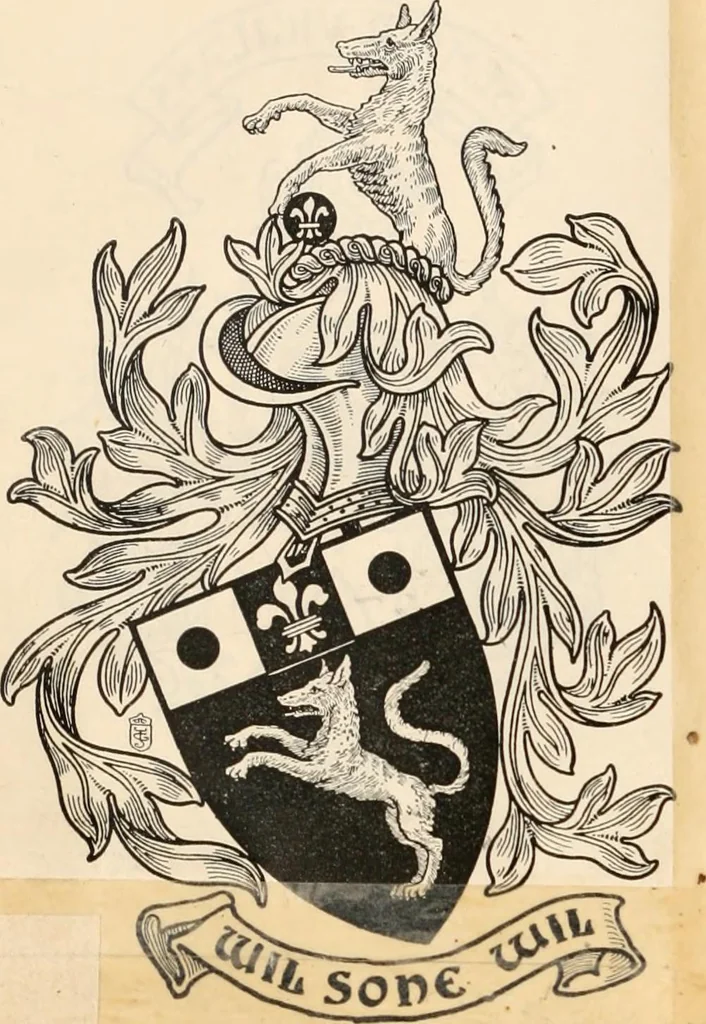 An illustration from Armorial families : a directory of gentlemen of coat-armour, 1905, leaf 1583