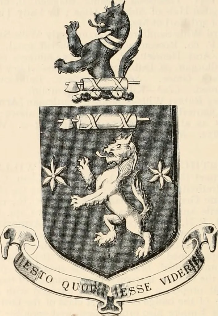An illustration from Armorial families : a directory of gentlemen of coat-armour, 1905, leaf 1583