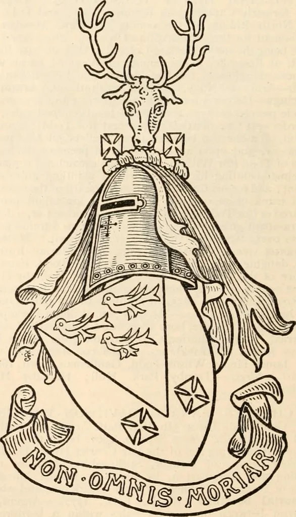 An illustration from Armorial families : a directory of gentlemen of coat-armour, 1905, leaf 1589