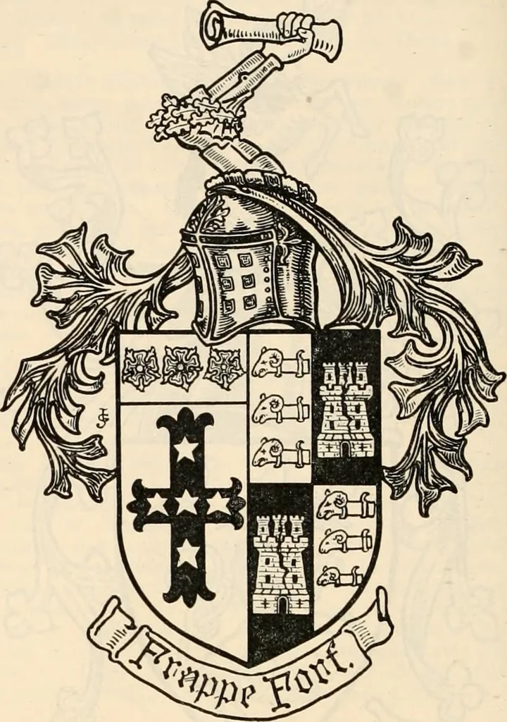An illustration from Armorial families : a directory of gentlemen of coat-armour, 1905, leaf 159
